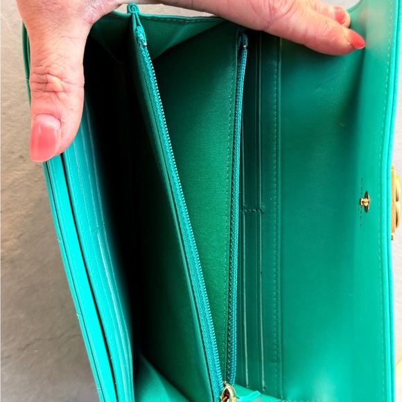 CHANEL Turquoise Le Boy Wallet - NEW - Picture 6 of 10